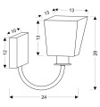 LAMPAMI - lampa ścienna czarna szkic