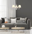 LAMPAMI - lampa wisząca sufitowa, żyrandol biały, lampa do sypialni