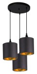 Czarny żyrandol, lampa wisząca do salonu 125 cm 3xE14 40W LONG