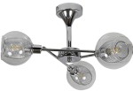 Srebrny żyrandol nowoczesny, lampa przysufitowa chromowana 3xE14 40W OZZO