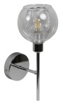 Srebrny kinkiet nowoczesny chrom 1xE14 40W OZZO