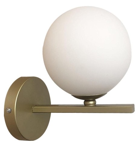 LAMPAMI - złota lampa ścienna, kinkiet do salonu, kinkiet nowoczesny