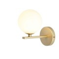 LAMPAMI - złota lampa ścienna, kinkiet do salonu, kinkiet nowoczesny