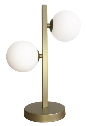 LAMPAMI - lampka nocna klosze szklane kule, złota lampa stołowa, lampka do sypialni