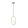 LAMPAMI - złoty żyrandol, klosze szklane kule, złota lampa wisząca, lampa sufitowa złota