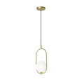 LAMPAMI - złoty żyrandol, klosze szklane kule, złota lampa wisząca, lampa sufitowa złota