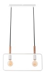 Nowoczesna lampa wisząca biała 2xE27 60W FRAME