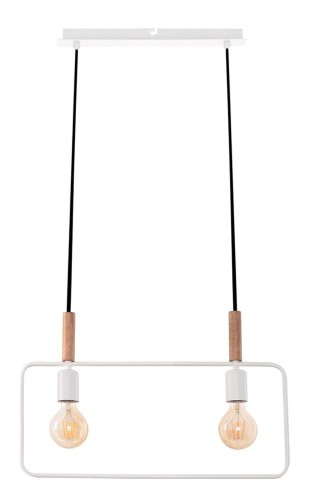 LAMPAMI - lampa wisząca nowoczesna, lampa loftowa wisząca, lampa nowoczesna do salonu, biała lampa wisząca
