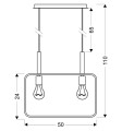 LAMPAMI - lampa wisząca  szkic