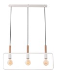 Nowoczesna lampa wisząca biała potrójna 3xE27 60W FRAME