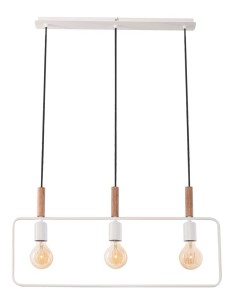Nowoczesna lampa wisząca biała potrójna 3xE27 60W FRAME