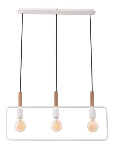 LAMPAMI - lampa wisząca nowoczesna, lampa loftowa wisząca, lampa nowoczesna do salonu, biała lampa wisząca