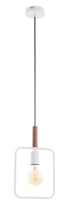 Pojedyncza lampa wisząca biała 1xE27 60W FRAME