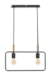  Nowoczesna lampa wisząca czarna 2xE27 60W FRAME 