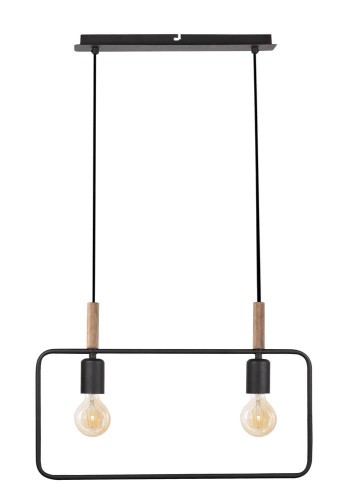 LAMPAMI -  lampa wisząca czarna nowoczesna, lampa do salonu, lampa ledowa, czarna lampa sufitowa do salonu