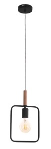 Pojedyncza lampa wisząca czarna 1xE27 60W FRAME