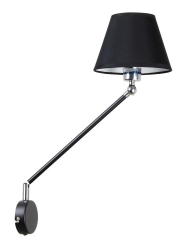 LAMPAMI - lampa do sypialni, lampa ścienna regulowana, kinkiet nowoczesny, czarny kinkiet