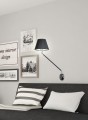 LAMPAMI - lampa do sypialni, lampa ścienna regulowana, kinkiet nowoczesny, czarny kinkiet