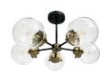 LAMPAMI - lampa sufitowa złota, lampa klosze szklane kule, lampa do salonu, żyrandol do salonu