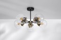 LAMPAMI - lampa sufitowa złota, lampa klosze szklane kule, lampa do salonu, żyrandol do salonu