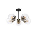 LAMPAMI - lampa sufitowa złota, lampa klosze szklane kule, lampa do salonu, żyrandol do salonu