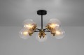 LAMPAMI - lampa sufitowa złota, lampa klosze szklane kule, lampa do salonu, żyrandol do salonu