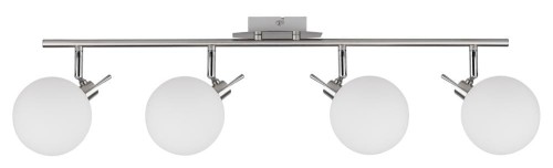 LAMPAMI - lampa sufitowa srebrna, lampa klosze szklane kule, srebrna lampa do salonu, żyrandol do salonu