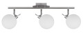 LAMPAMI - lampa sufitowa srebrna, lampa klosze szklane kule, srebrna lampa do salonu, żyrandol do salonu