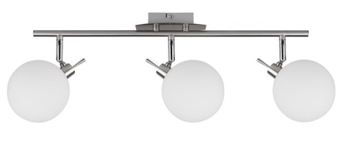 LAMPAMI - lampa sufitowa srebrna, lampa klosze szklane kule, srebrna lampa do salonu, żyrandol do salonu