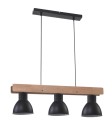 LAMPAMI - lampa z drewnem, lampa nad stół, lampa 3 punktowa sufitowa, lampa sufitowa drewniana