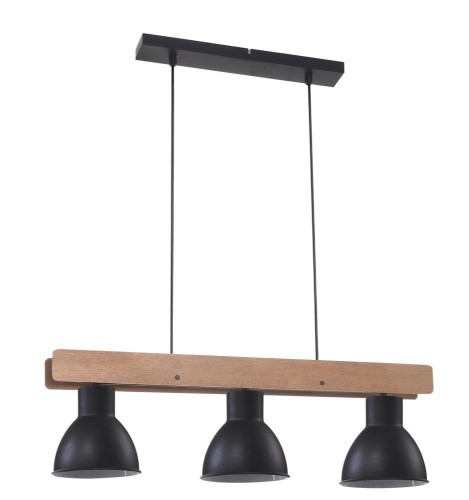 LAMPAMI - lampa z drewnem, lampa nad stół, lampa 3 punktowa sufitowa, lampa sufitowa drewniana