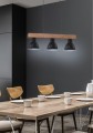 LAMPAMI - lampa z drewnem, lampa nad stół, lampa 3 punktowa sufitowa, lampa sufitowa drewniana