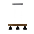 LAMPAMI - lampa z drewnem, lampa nad stół, lampa 3 punktowa sufitowa, lampa sufitowa drewniana