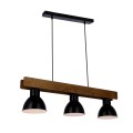 LAMPAMI - lampa z drewnem, lampa nad stół, lampa 3 punktowa sufitowa, lampa sufitowa drewniana