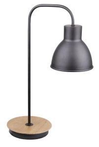 Lampa gabinetowa loftowa z drewnem 1xE27 60W VARIO