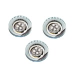 Oczko sufitowe oprawa stropowa okrągła szkło transparentne SS-23 CH/TR+WH 3xGU10 50W + LED SMD biały 2,1W zestaw