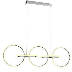 Nowoczesna lampa ledowa chrom 120 cm 60W 4000K KOS LED