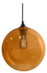 Pojedyncza lampa wisząca klosz szklana kula bursztynowa 120 cm 1xE27 60W EDISON 25