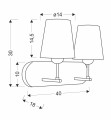 LAMPAMI - lampa ścienna złota szkic