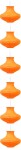 Lampa wisząca z papieru 200 cm pomarańczowa 6xE14 40W GRIFF ORANGE