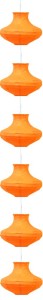 Lampa wisząca z papieru 200 cm pomarańczowa 6xE14 40W GRIFF ORANGE
