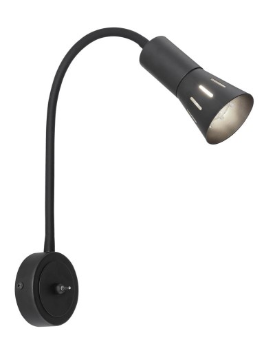 LAMPAMI - lampa nad lustro, kinkiet do salonu, kinkiet nowoczesny czarny, czarny kinkiet
