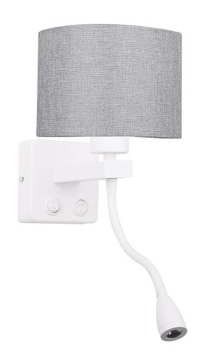 LAMPAMI - lampa ścienna, kinkiet do salonu, kinkiet nowoczesny biały,  biały kinkiet