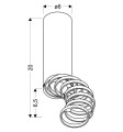 LAMPAMI - tuba sufitowa szkic