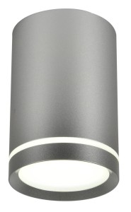 Oprawa sufitowa srebrna matowa tuba sufitowa 10 cm 1xGU10 15W 