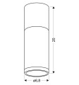 LAMPAMI - tuba sufitowa led szkic