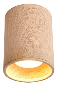 Oprawa sufitowa tuba sufitowa 10 cm 1xGU10 drewno