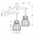 LAMPAMI - lampa ścienna szkic