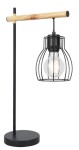 Lampa stojąca stołowa w skandynawskim stylu z drewnem 1xE27 60W BERNITA