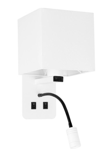 LAMPAMI - kinkiet biały, kinkiet do salonu, kinkiet do sypialni